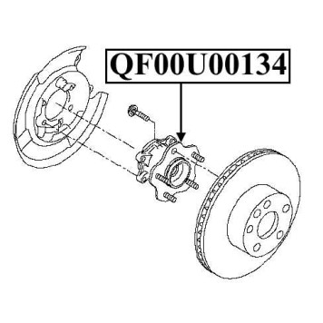 Ступица RR T31 J10E 4WD <b>QUATTRO FRENI QF00U00134</b>-2