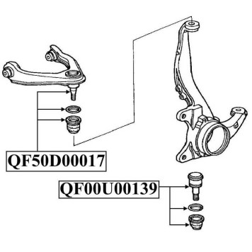 Опора шаровая переднего нижнего рычага <b>QUATTRO FRENI QF00U00139</b>-2