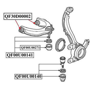 Опора шаровая переднего нижнего рычага <b>QUATTRO FRENI QF00U00140</b>-1