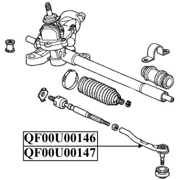 Наконечник рулевой правый <b>QUATTRO FRENI QF00U00147</b>-2