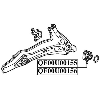 Ступица задняя правая комплект <b>QUATTRO FRENI QF00U00156</b>-2