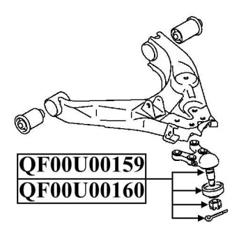 Опора шаровая нижняя правая <b>QUATTRO FRENI QF00U00160</b>-2