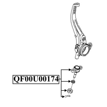 Опора шаровая переднего поворотного кулака <b>QUATTRO FRENI QF00U00174</b>-2