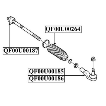 Наконечник рулевой правый <b>QUATTRO FRENI QF00U00186</b>-2