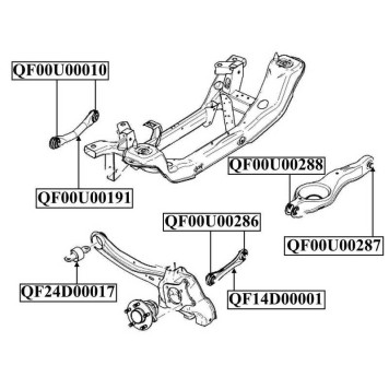 Тяга задняя поперечная <b>QUATTRO FRENI QF00U00191</b>-1