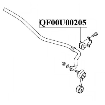 Втулка заднего стабилизатора D16 <b>QUATTRO FRENI QF00U00205</b>-2