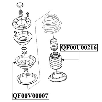 Пыльник переднего амортизатора <b>QUATTRO FRENI QF00U00216</b>-1