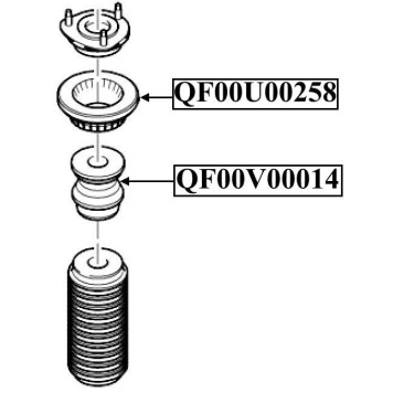 Подшипник опоры переднего амортизатора <b>QUATTRO FRENI QF00U00258</b>-1