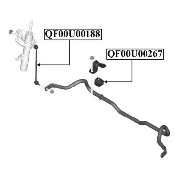 Втулка переднего стабилизатора <b>QUATTRO FRENI QF00U00267</b>-2