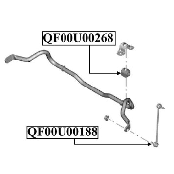 Втулка переднего стабилизатора D22 <b>QUATTRO FRENI QF00U00268</b>-2