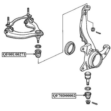 Пыльник опоры шаровой переднего верхнего рычага <b>QUATTRO FRENI QF00U00271</b>-1