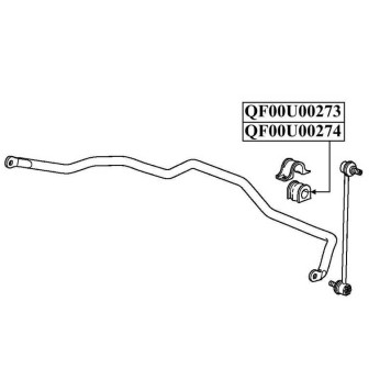 Втулка переднего стабилизатора левая D20 <b>QUATTRO FRENI QF00U00273</b>-1