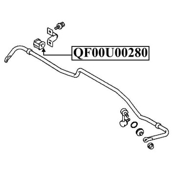 Втулка заднего стабилизатора D16 <b>QUATTRO FRENI QF00U00280</b>-1