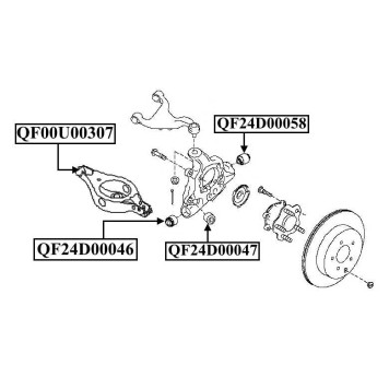 Сайленблок задней подвески <b>QUATTRO FRENI QF00U00307</b>-1