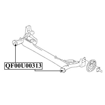 Сайлентблок задней балки <b>QUATTRO FRENI QF00U00313</b>-1