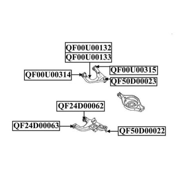 Сайленблок передний заднего верхнего рычага <b>QUATTRO FRENI QF00U00314</b>-1