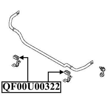 Втулка заднего стабилизатора D24 <b>QUATTRO FRENI QF00U00322</b>-2