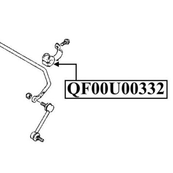 Втулка заднего стабилизатора D14 <b>QUATTRO FRENI QF00U00332</b>-2
