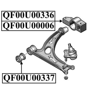 Сайленблок задний переднего правого рычага <b>QUATTRO FRENI QF00U00336</b>-2