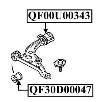 Сайленблок задний переднего рычага <b>QUATTRO FRENI QF00U00343</b>-1