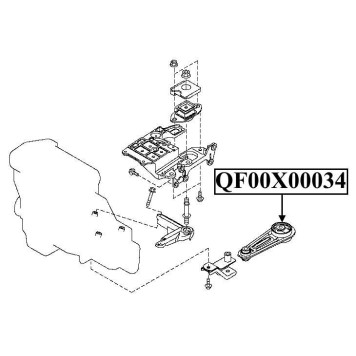 Подушка двигателя левая <b>QUATTRO FRENI QF00X00034</b>-2
