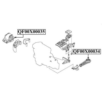 Опора двиг J10E 16 (прав) гидравл <b>QUATTRO FRENI QF00X00035</b>-1