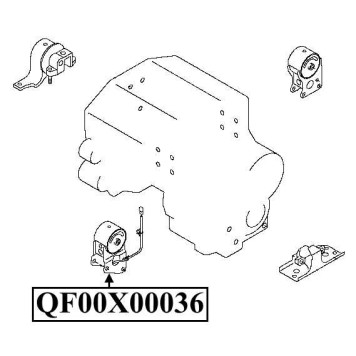 Подушка двигателя <b>QUATTRO FRENI QF00X00036</b>-2