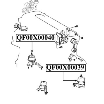 Подушка двигателя правая (гидравлическая) <b>QUATTRO FRENI QF00X00040</b>