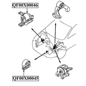Подушка двигателя правая (гидравлическая) <b>QUATTRO FRENI QF00X00046</b>-2