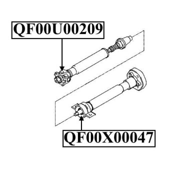 Подшипник подвесной карданного вала <b>QUATTRO FRENI QF00X00047</b>