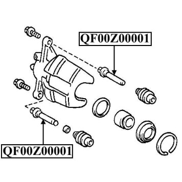 Втулка направляющая суппорта тормозного переднего <b>QUATTRO FRENI QF00Z00001</b>-2