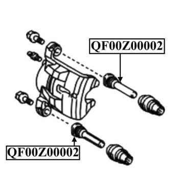 Втулка направляющая суппорта тормозного переднего <b>QUATTRO FRENI QF00Z00002</b>-2