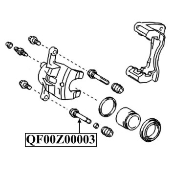Втулка направляющая суппорта тормозного переднего <b>QUATTRO FRENI QF00Z00003</b>-2