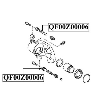Втулка направляющая суппорта тормозного заднего <b>QUATTRO FRENI QF00Z00006</b>-2