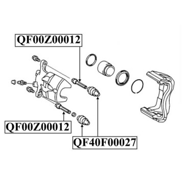 Втулка направляющая суппорта тормозного переднего <b>QUATTRO FRENI QF00Z00012</b>-2