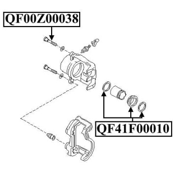 Втулка направляющая суппорта тормозного заднего <b>QUATTRO FRENI QF00Z00038</b>-2