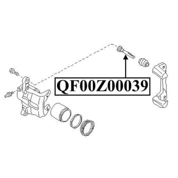 Втулка направляющая суппорта тормозного переднего <b>QUATTRO FRENI QF00Z00039</b>-2