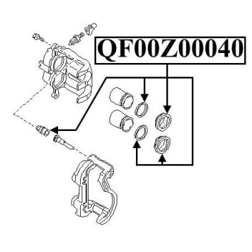 Ремкомплект супп торм пер (на одну сторону) MAXIMA (CA33) WD21 <b>QUATTRO FRENI QF00Z00040</b>-1