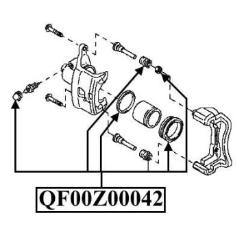 Ремкомплект суппорта тормозного переднего <b>QUATTRO FRENI QF00Z00042</b>-1