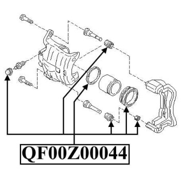 Ремкомплект суппорта тормозного переднего <b>QUATTRO FRENI QF00Z00044</b>-1