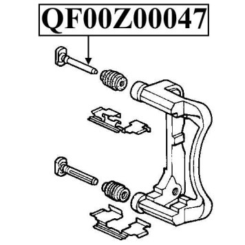Втулка направляющая суппорта тормозного переднего <b>QUATTRO FRENI QF00Z00047</b>-2