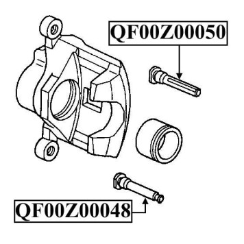 Втулка направляющая суппорта тормозного переднего <b>QUATTRO FRENI QF00Z00050</b>-2