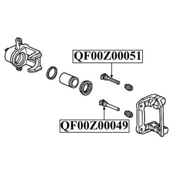 Втулка направляющая суппорта тормозного заднего <b>QUATTRO FRENI QF00Z00051</b>-2