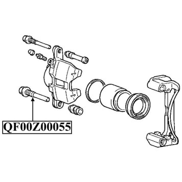 Втулка направляющая суппорта тормозного переднего <b>QUATTRO FRENI QF00Z00055</b>-2
