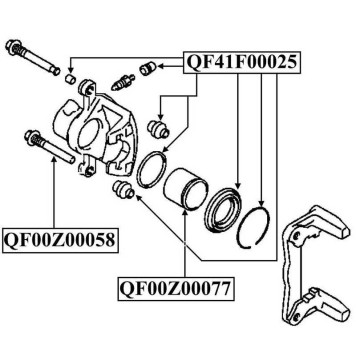 Втулка направляющая суппорта тормозного заднего <b>QUATTRO FRENI QF00Z00058</b>-2