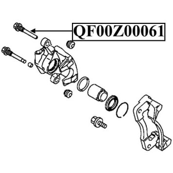 Втулка направляющая суппорта тормозного переднего <b>QUATTRO FRENI QF00Z00061</b>-2