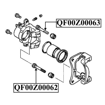 Втулка направляющая суппорта тормозного переднего <b>QUATTRO FRENI QF00Z00062</b>-2