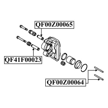 Втулка направляющая суппорта тормозного заднего <b>QUATTRO FRENI QF00Z00064</b>-2