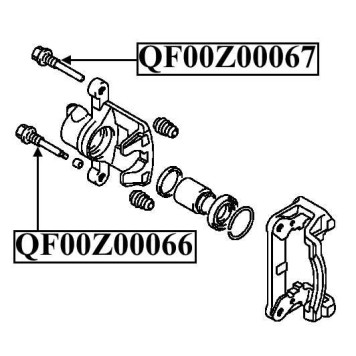 Втулка направляющая суппорта тормозного заднего <b>QUATTRO FRENI QF00Z00067</b>-2