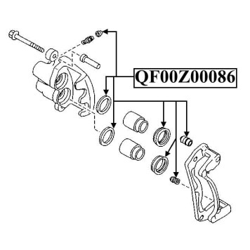 Ремкомплект суппорта тормозного переднего <b>QUATTRO FRENI QF00Z00086</b>-1